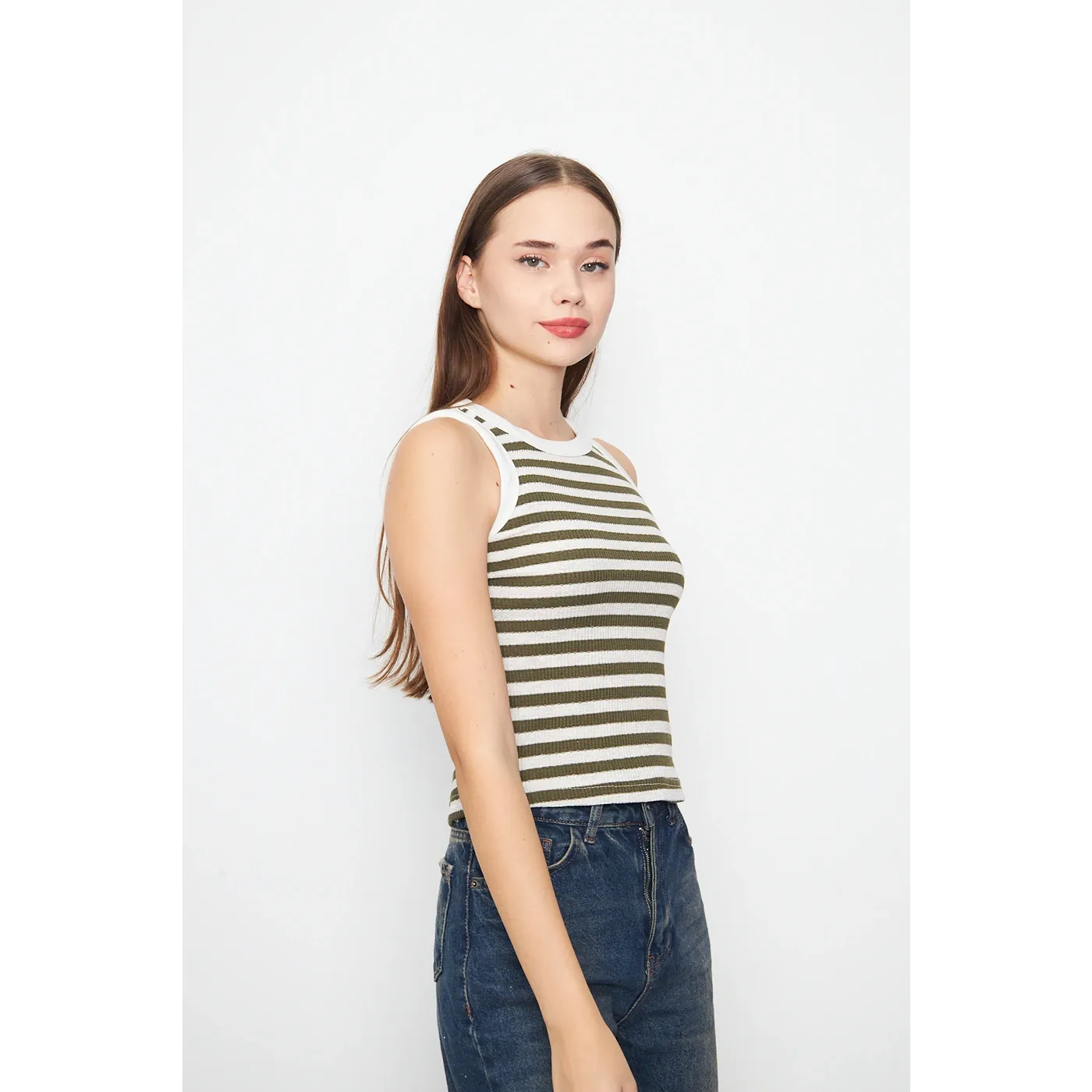 Yarn Dyed Stripes Tank Top