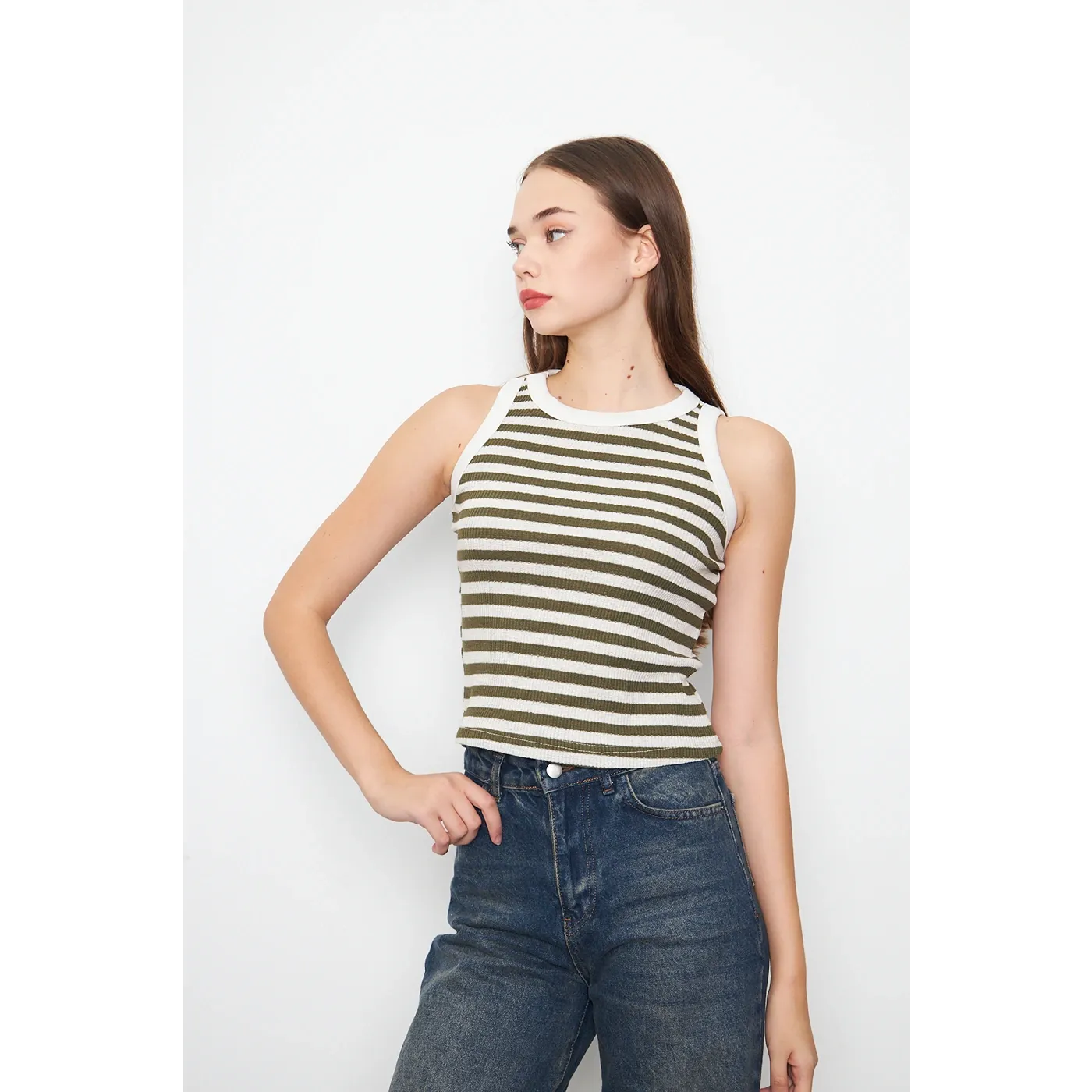 Yarn Dyed Stripes Tank Top