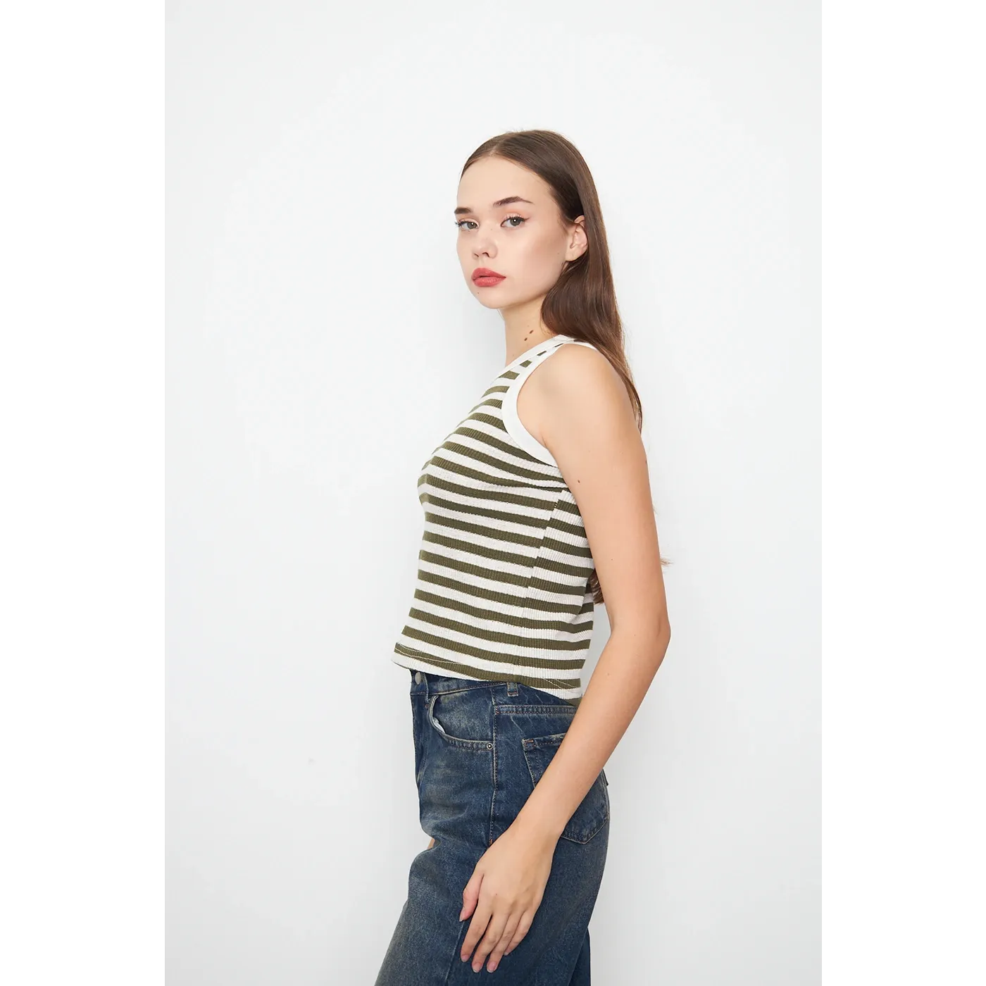 Yarn Dyed Stripes Tank Top