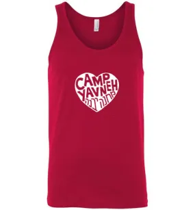 Yavneh Unisex Tank Top - White Heart