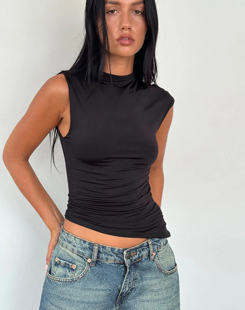 Yeseo Tank Slinky Top in Black